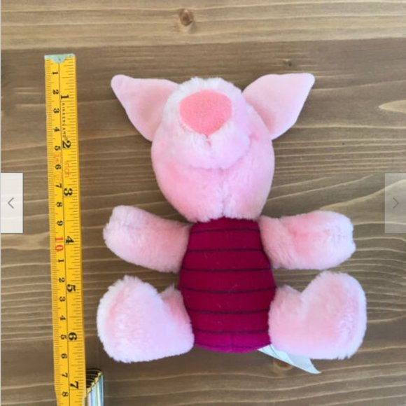 Piglet Stuffed Toy Sears Walt Disney Brand 6" Plush Doll Vtg Winne the Pooh - Picture 6 of 6
